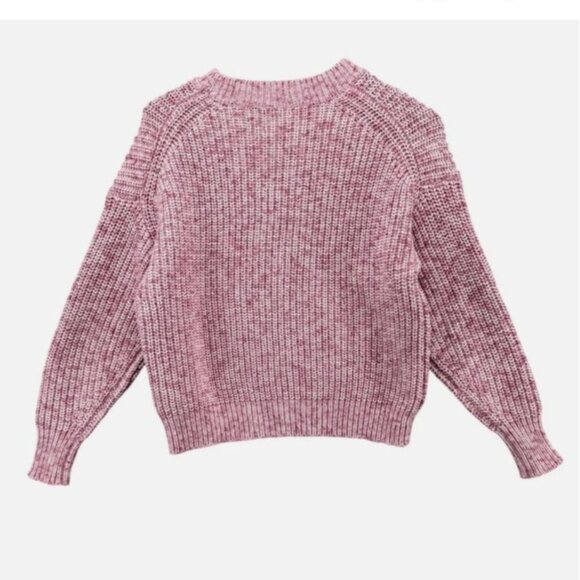 JCrew Marled Cotton-Blend Crewneck Sweater Raspberry Spraydye Pink XXL BF721 - Picture 3 of 6